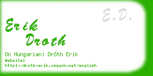 erik droth business card